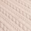 Tissu Jersey Matelassé à Motif Torsade Beige Clair