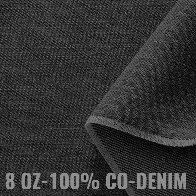Jeans Stof Katoen 8-OZ Donker Grijs - (Jeans Stoffen Katoen)