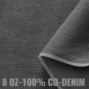 Denim Fabric Cotton 8-OZ Mid Grey