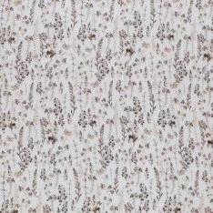 Tissu Double Gaze Impression Numérique - Fleurs Séchées Brun Clair 