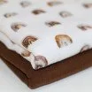 Tissu Double Gaze Impression Numérique - Mini Arc En Ciel Brun Clair | Rijs Textiles Tissu Double Gaze Impression Numérique - Mini Arc En Ciel Brun Clair - (Vente De Tissu Au Mètre)
