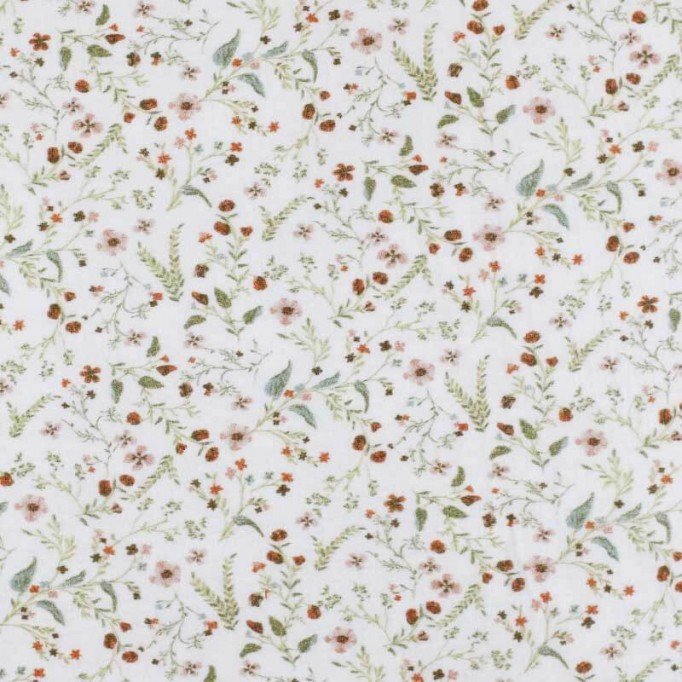 Tissu Double Gaze Impression Numérique - Millefleurs - (Tissu Enfant)