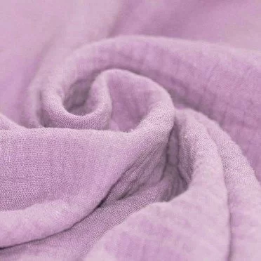 Muślin Bawełniany Pastelowy Liliowy Tkaniny Dekoracyjne