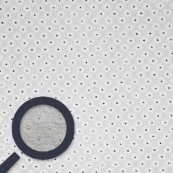 Baumwoll Musselin Stoff Bestickt - Gänseblümchen Ecru