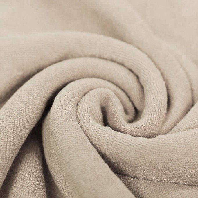 Tissu Jersey Éponge Beige Clair - (Tissu Jersey Éponge)