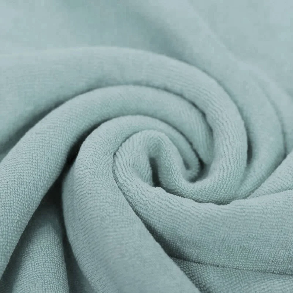 Tessuto Spugna Elastica Verde Mare