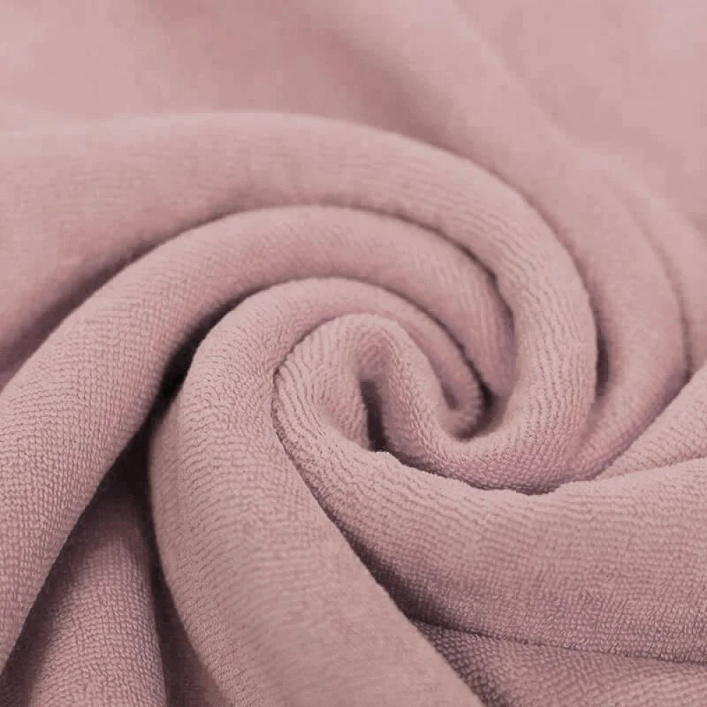 Tessuto Spugna Elastica Nude Rosa