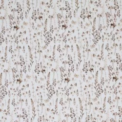 Jersey Di Cotone Stampa Digitale - Fiori Secchi Marrone Chiaro Jersey Di Cotone Stampa Digitale - Fiori Secchi Marrone Chiaro