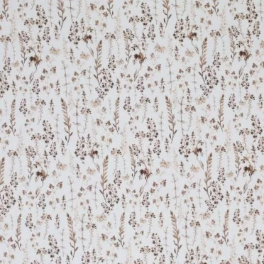 Popeline De Coton Impression Numérique - Fleurs Séchées Brun Clair Popeline De Coton Impression Numérique - Fleurs Séchées Brun Clair - (Coton Popeline Imprimé )