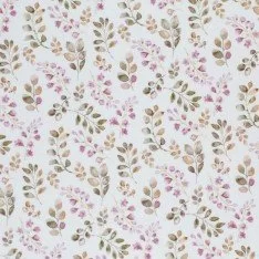 Poplin Katoen Digitale Print - Bladeren Old Mauve