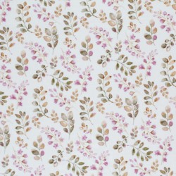 Jersey Cotton Fabric Digital Print - Leaves Old Mauve