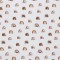 Jersey Cotton Fabric Digital Print - Mini Rainbow Light Brown - (Jersey Cotton Fabric Digital Print)