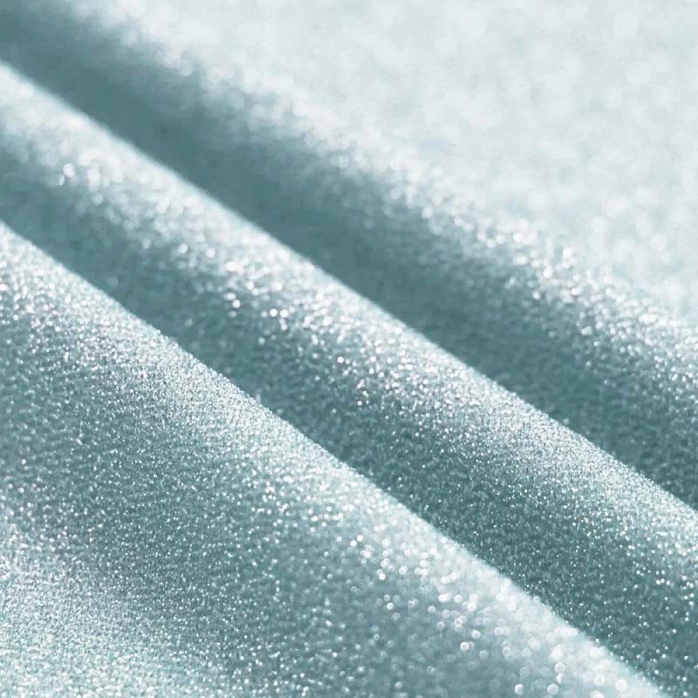 Lurex Jersey Glitter Stof Havgrøn