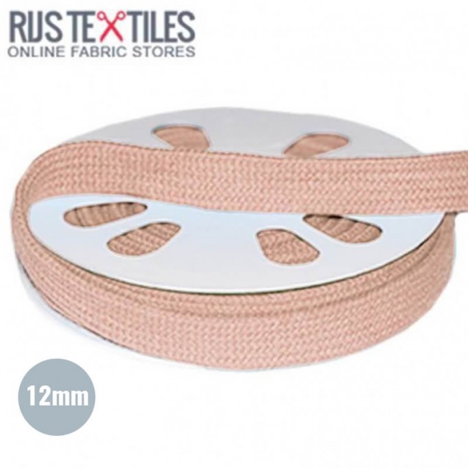 Flat Cotton Cord Beige 12mm - (Cord (Haberdashery))