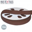 Sznurki Bawełniane Płaskie Brązowy 12mm | Rijs Textiles