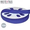 Platte Katoenen Koord Kobalt 12mm - (Koord (Fournituren))