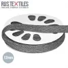 Flat Cotton Cord Melee Dark Grey 12mm