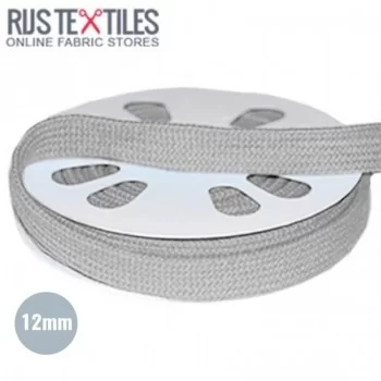 Flat Cotton Cord Light Grey 12mm Flat Cotton Cord Light Grey 12mm
