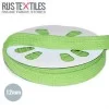 Cordon Plat Ruban En Coton Lime 12mm