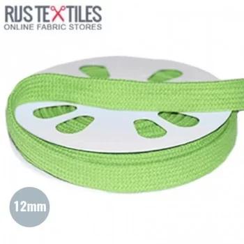 Flat Cotton Cord Lime 12mm Flat Cotton Cord Lime 12mm