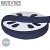 Cordon Plat Ruban En Coton Marine 12mm