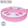 Cordon Plat Ruban En Coton Rose 12mm
