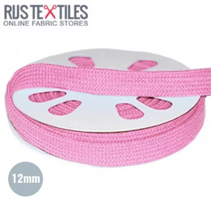 Flachkordel Baumwolle Rosa 15mm - (Kordel (Nähzubehör))