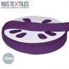 Cordon Plat Ruban En Coton Violet 12mm