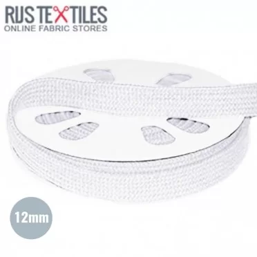 Platte Katoenen Koord Wit 12mm Platte Katoenen Koord Wit 12mm - (Koord (Fournituren))