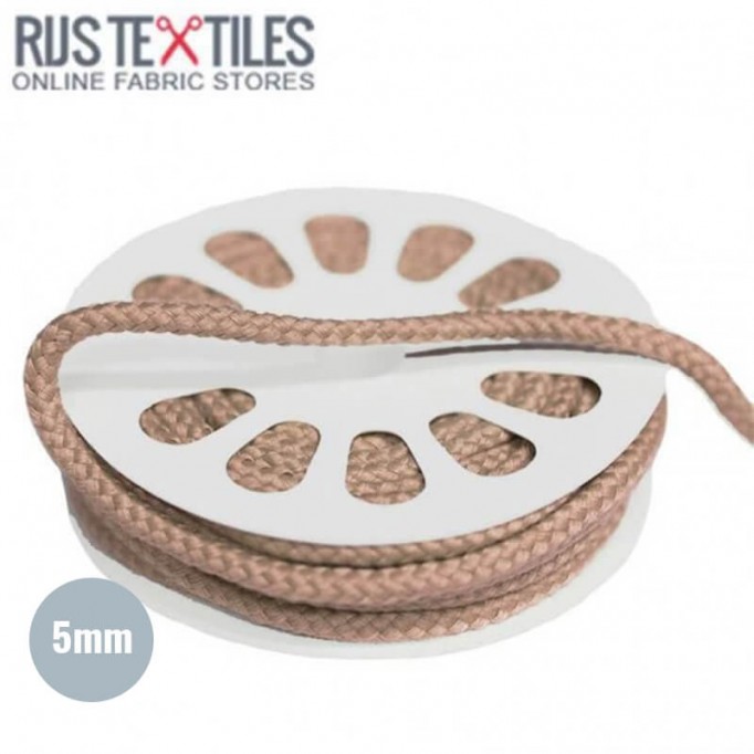 Baumwollkordel Beige 5mm (Meterware) - (Kordel (Nähzubehör))