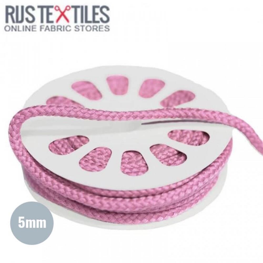Katoenen Koord Roze 5mm (Per Meter)