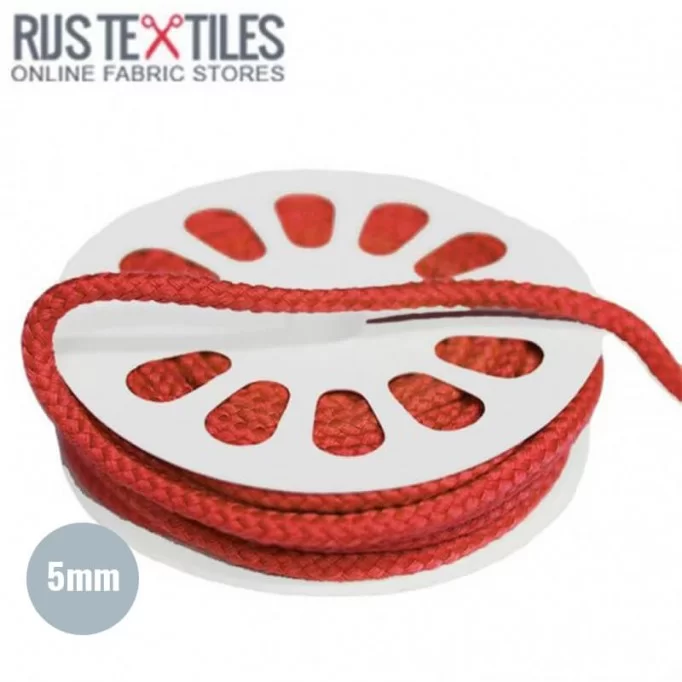 Baumwollkordel Rot 5mm (Meterware) - (Kordel (Nähzubehör))