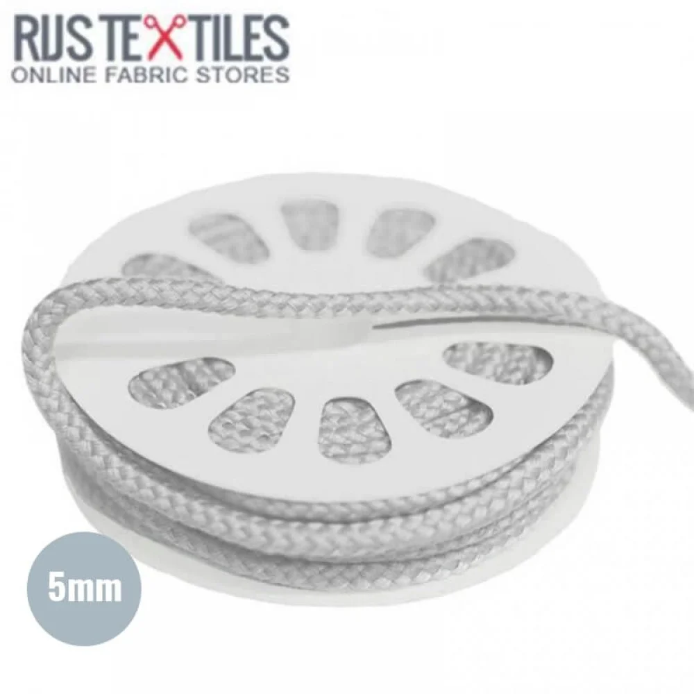 Cordon En Coton Blanc 5mm (au Mètre)