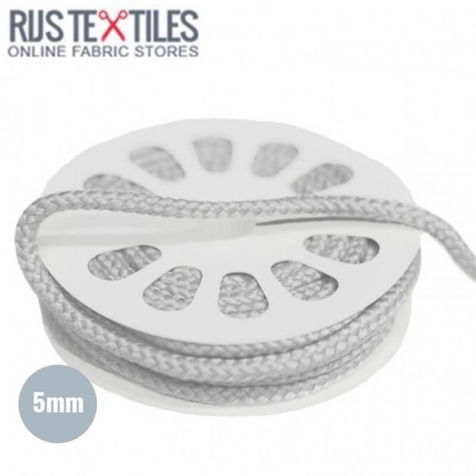 Cotton Cord White 5mm (Per Meter) - (Cord (Haberdashery))