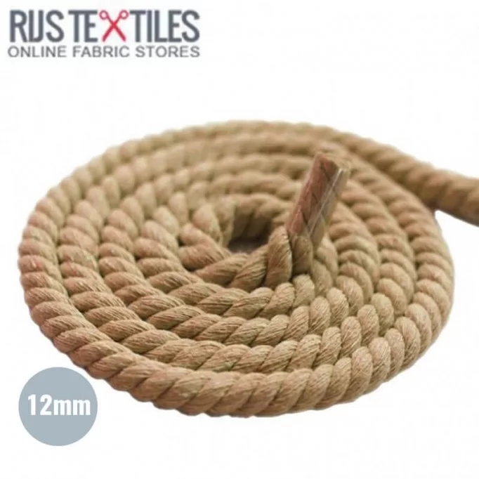 Baumwollkordel (Seil) Beige 12mm - (Kordel (Nähzubehör))