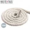 Lina Bawełniany (Sznurek) Ecru 12mm | Rijs Textiles