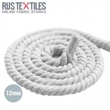 Cotton Cord (Rope) White 12mm - (Cord (Haberdashery))