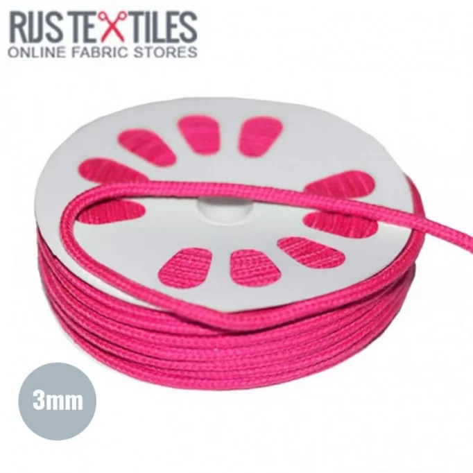 Baumwollkordel Fuchsia 3mm (Meterware) - (Baumwollkordel 3mm)