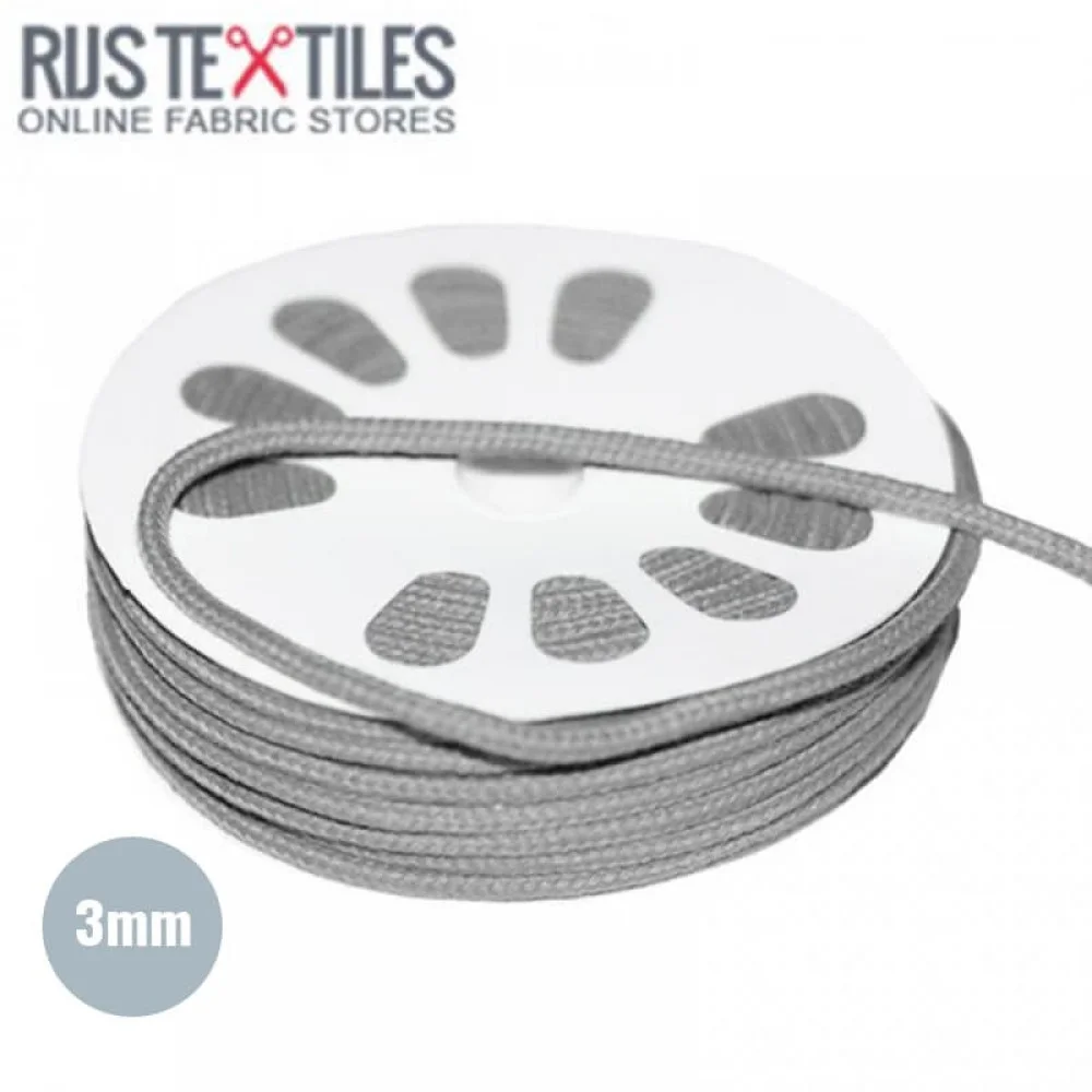 Cordon En Coton Gris 3mm (au Mètre)