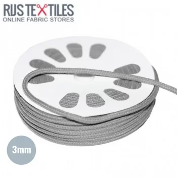 Cordon En Coton Gris 3mm (au Mètre) Cordon En Coton Gris 3mm (au Mètre)