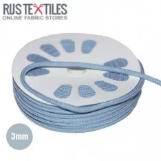 Baumwollkordel Hell Blau 3mm (Meterware)