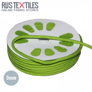 Cotton Cord Lime 3mm (Per Meter) - (Cotton Cord 3mm)