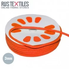 Baumwollkordel Orange 3mm (Meterware)