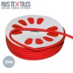 Sznurek Bawełniany Czerwony 3mm (Per Meter) | Rijs Textiles