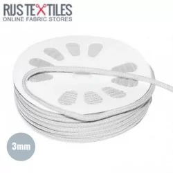 Cordon En Coton Blanc 3mm (au Mètre)