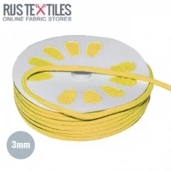 Cotton Cord Yellow 3mm (Per Meter)