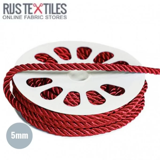 Silk Cord Bordeaux 5mm - (Silk Cord 5mm )