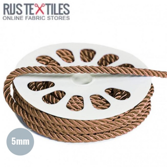 Silk Cord Dark Beige 5mm - (Silk Cord 5mm )