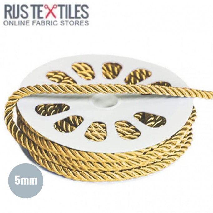 Silk Cord Gold 5mm - (Silk Cord 5mm )
