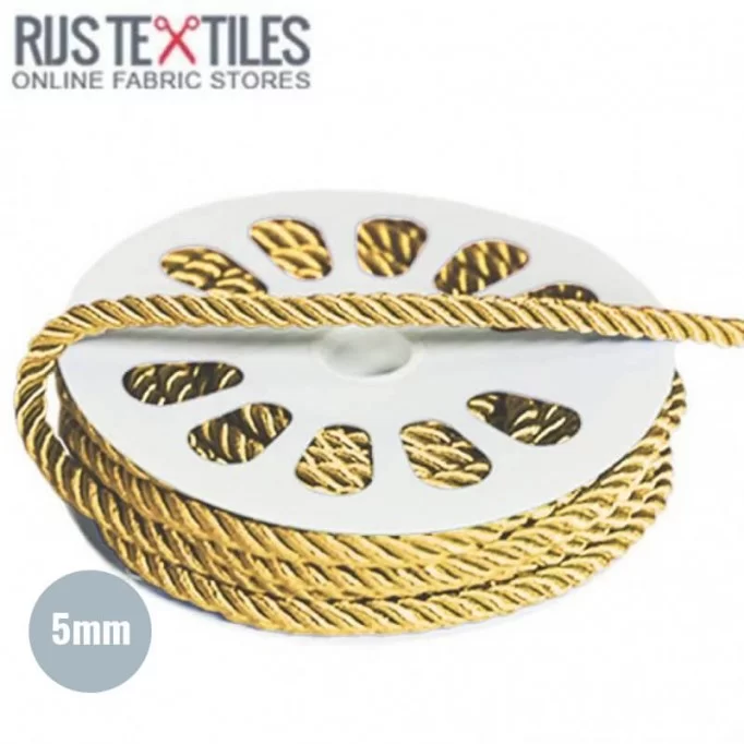 Satin Anoraksnor Guld 5mm - (Satin Anoraksnor 5mm)
